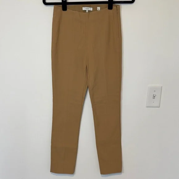 Vince Women's Italian Cotton-Blend Stitch-Front Seam Legging, Oak Wood - Size S - Picture 2 of 8